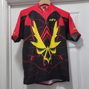 Louis Garneau Black /‎ Red Quarter Zip Cycling Jersey Men's M